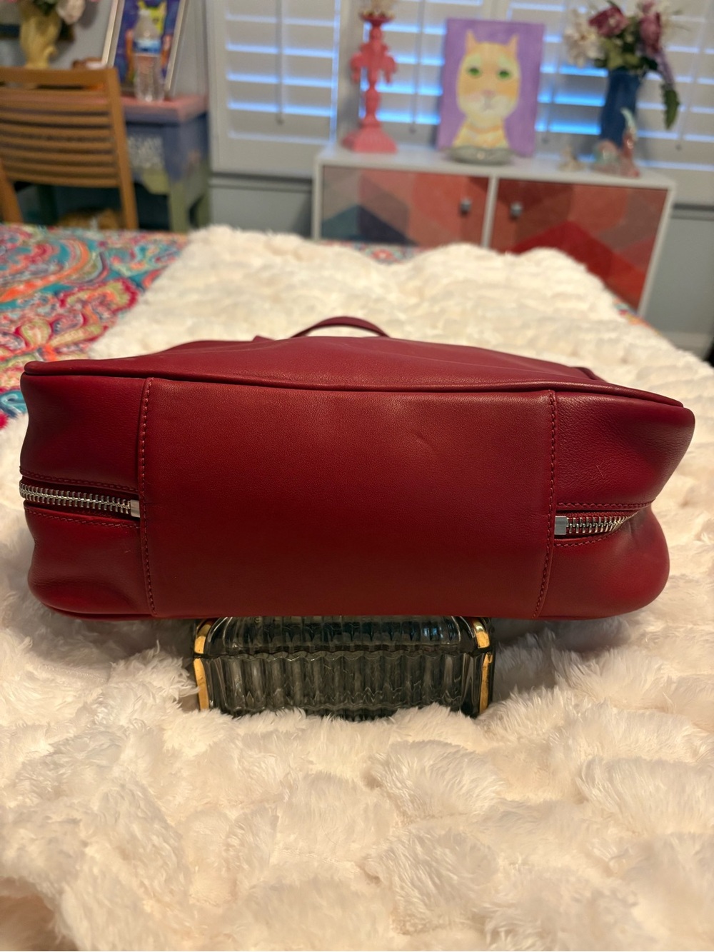 Coach leather handbag full zipper. Unique! - Picture 5 of 11